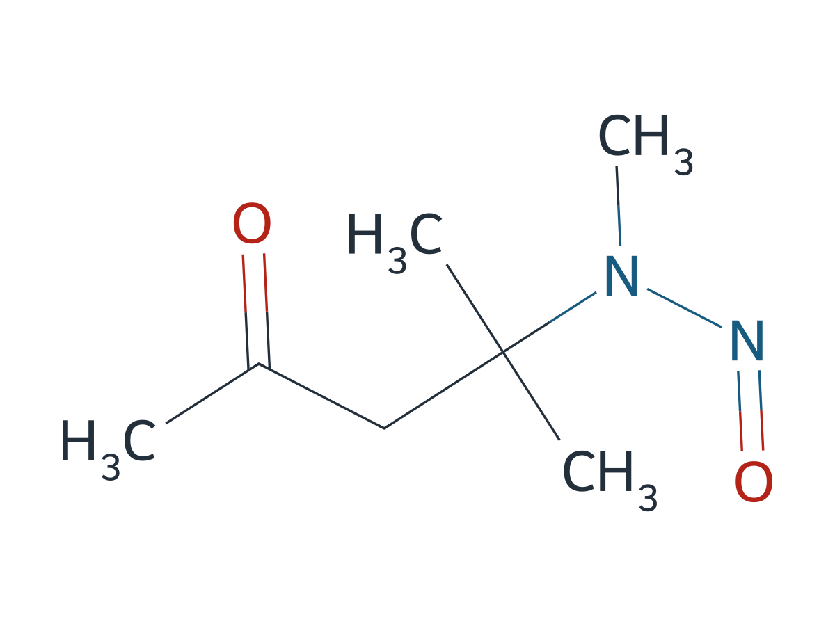 4-methyl-4-[methyl(nitroso)amino]pentan-2-one chemical structure