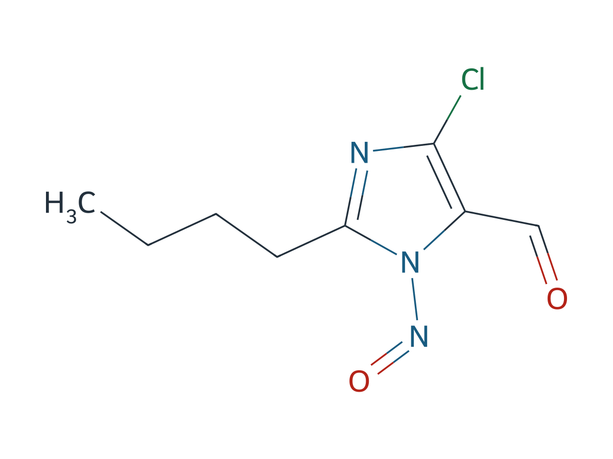 2-Butyl-4-Chloro-1-Nitroso-1H-Imidazole-5-Carbaldehyde chemical structure