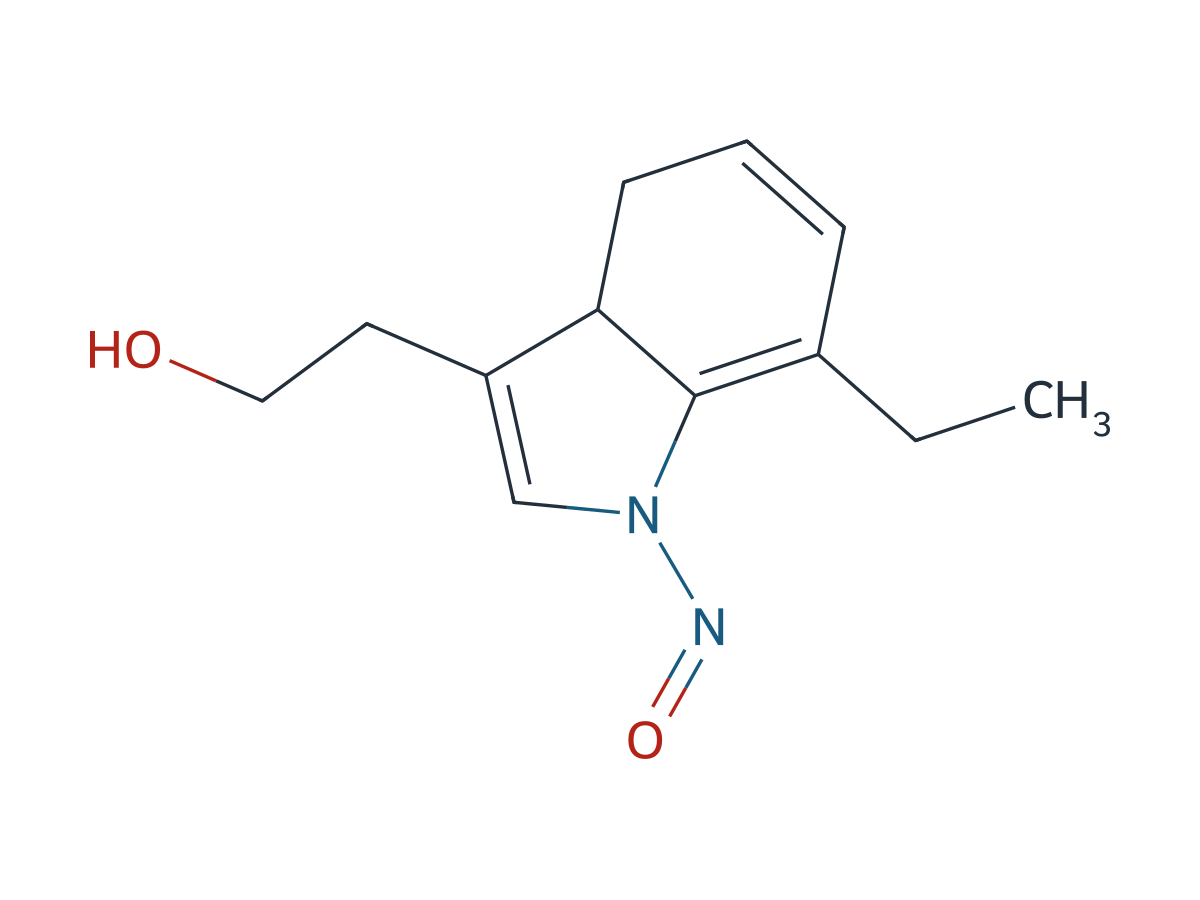 2-(7-Ethyl-1-nitroso-3a,4-dihydro-1H-indol-3-yl)-ethanol chemical structure