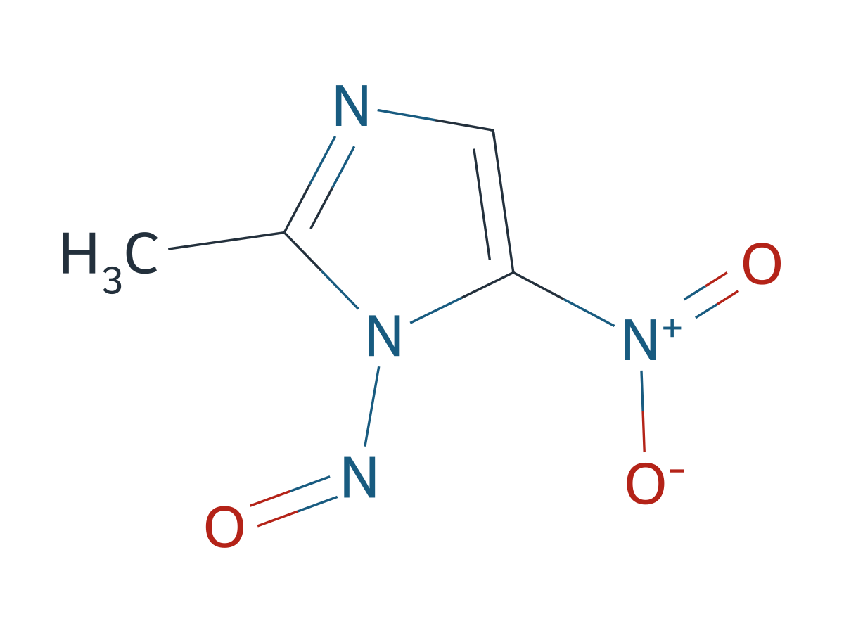 2-Methyl-5-nitro-1-nitroso-1H-imidazole chemical structure