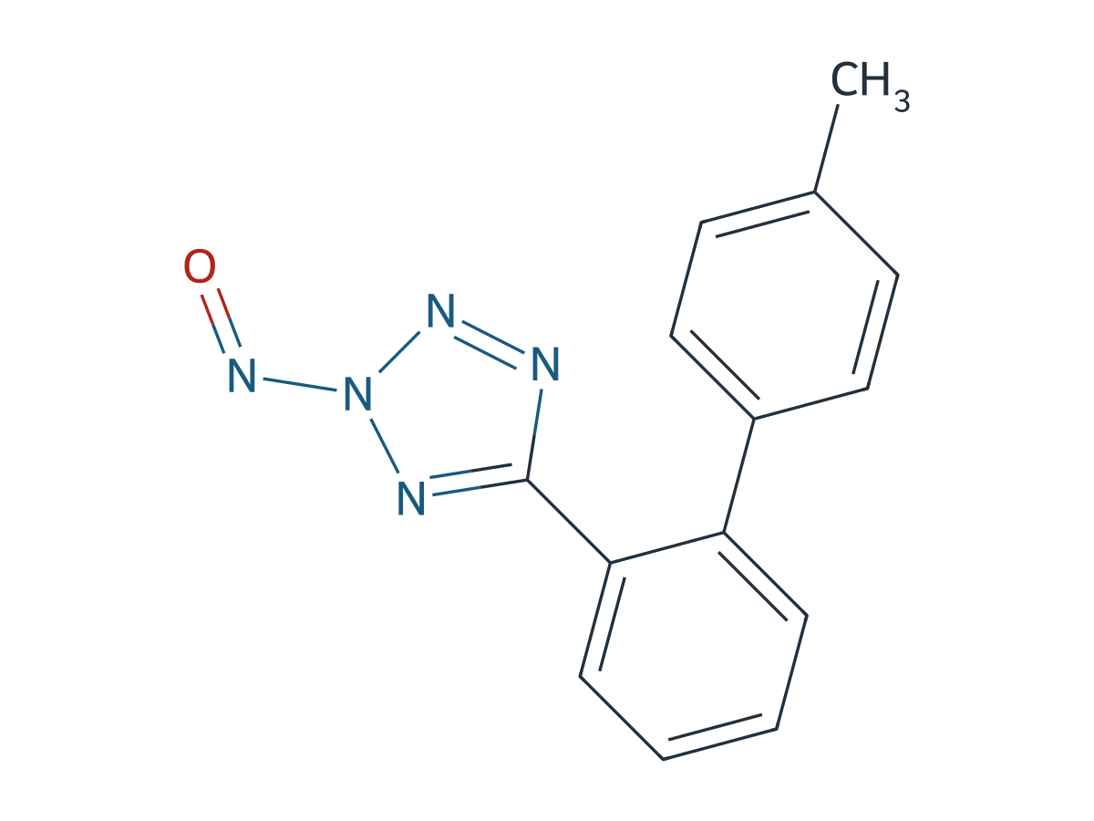 5-(4'-methyl-[1,1'-biphenyl]-2-yl)-2-nitroso-2H-tetrazole chemical structure