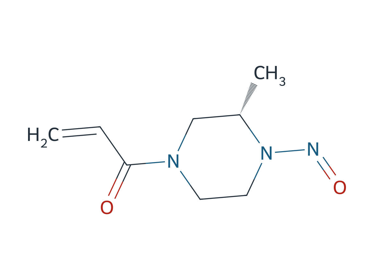 (S)-1-(3-methyl-4-nitrosopiperazin-1-yl)prop-2-en-1-one chemical structure