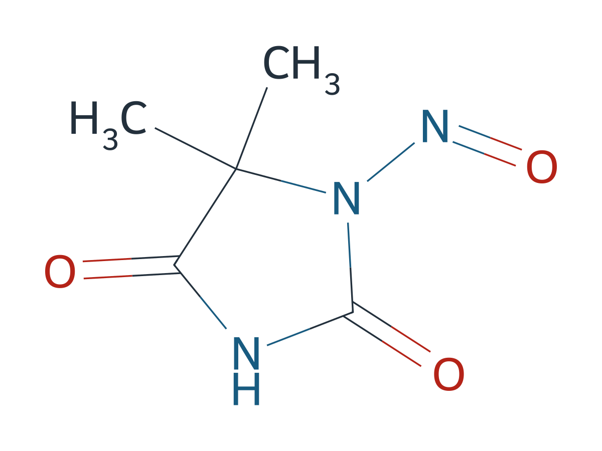 5,5-Dimethyl-1-nitrosoimidazolidine-2,4-dione chemical structure