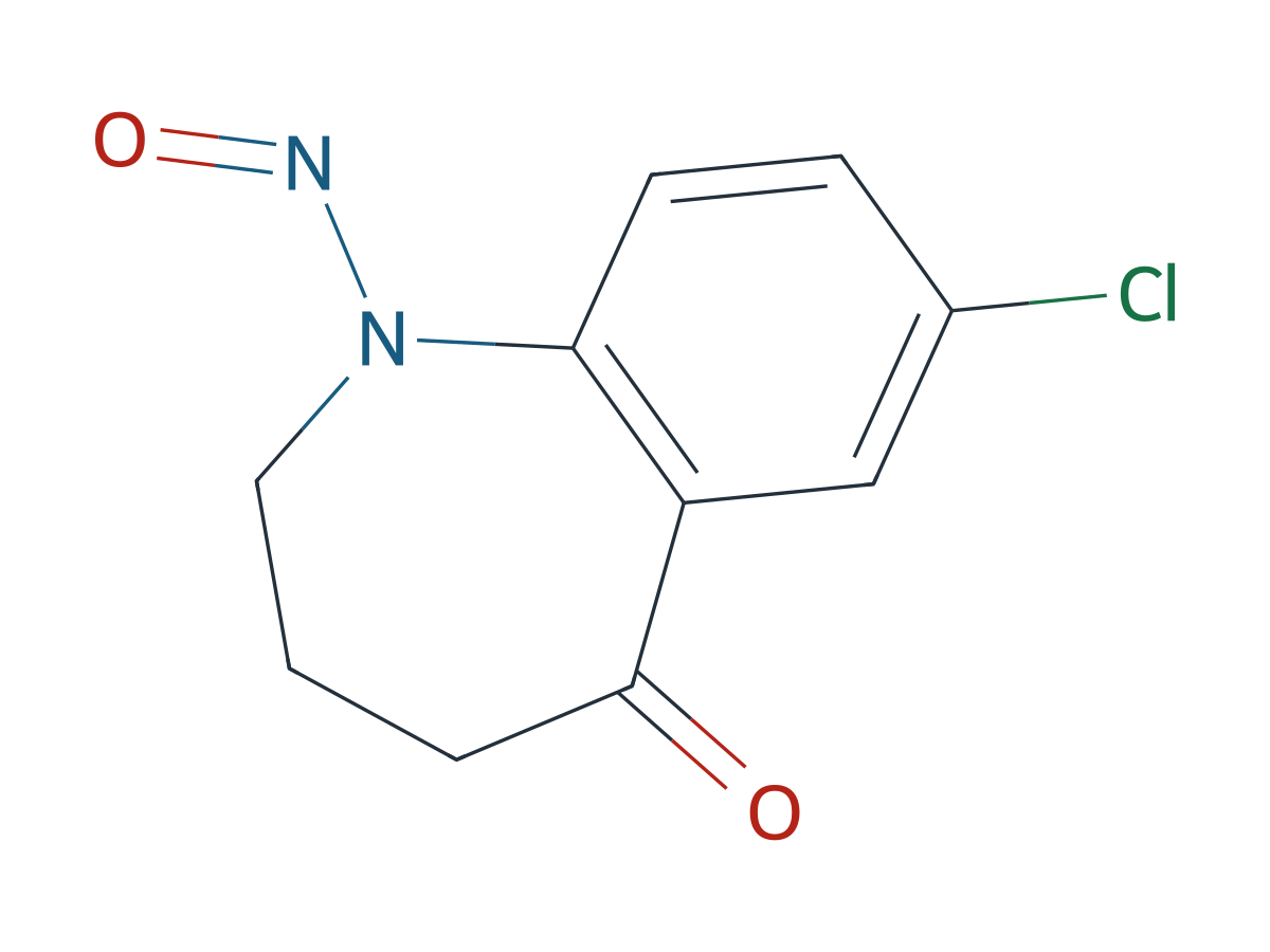 7-Chloro-1-nitroso-1,2,3,4-tetrahydro-5H-benzo[b]azepin-5-one chemical structure