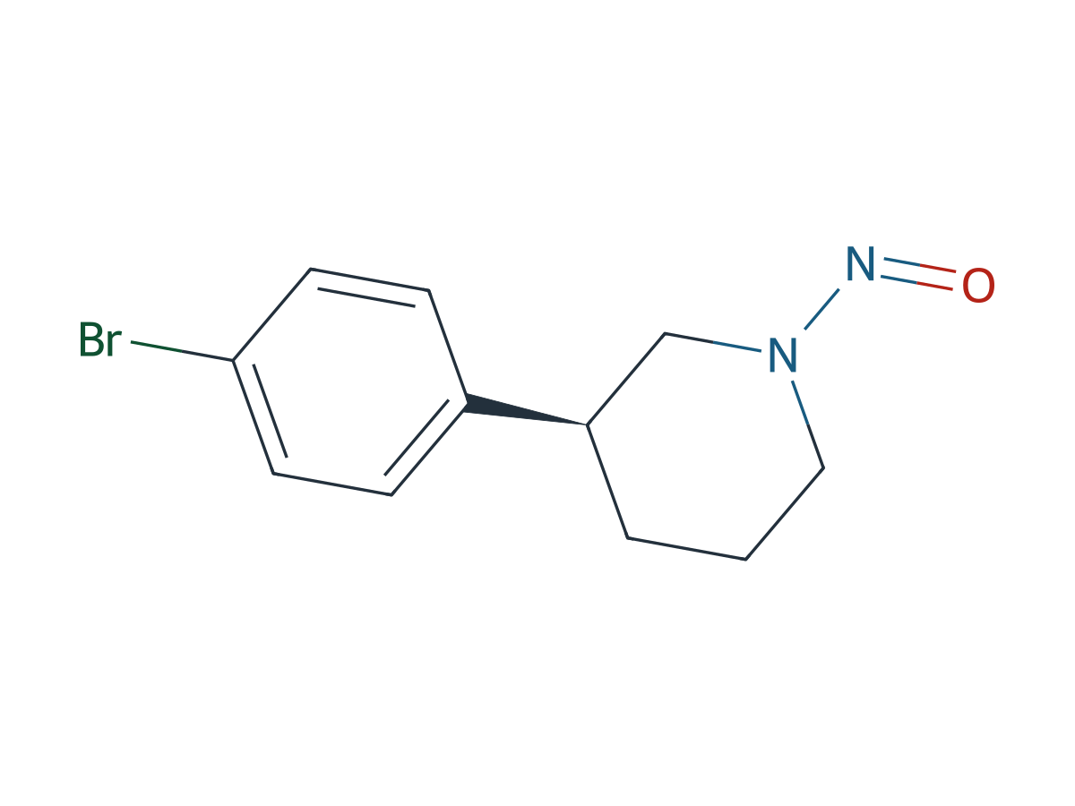 (S)-3-(4-bromophenyl)-1-nitrosopiperidine chemical structure