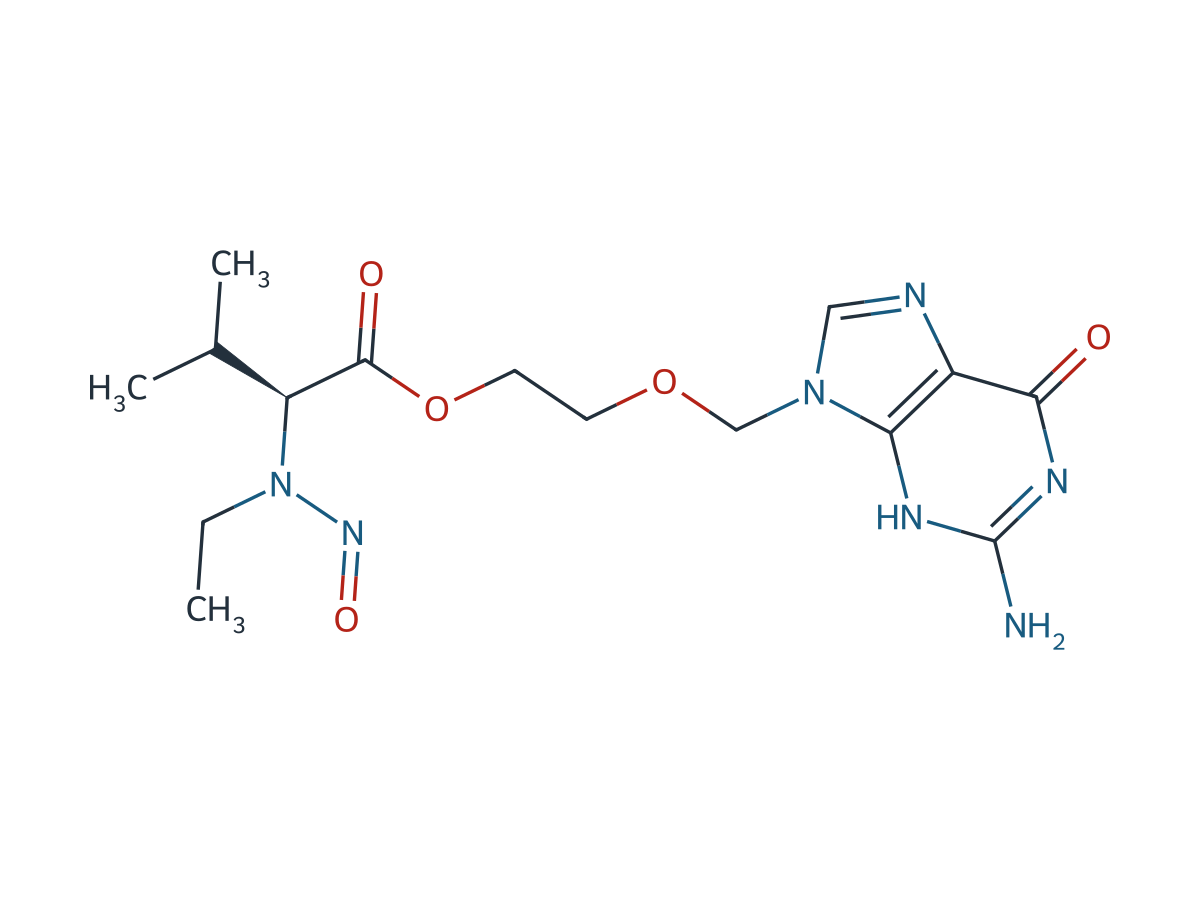 N-Nitroso N-ethyl Valaciclovir chemical structure