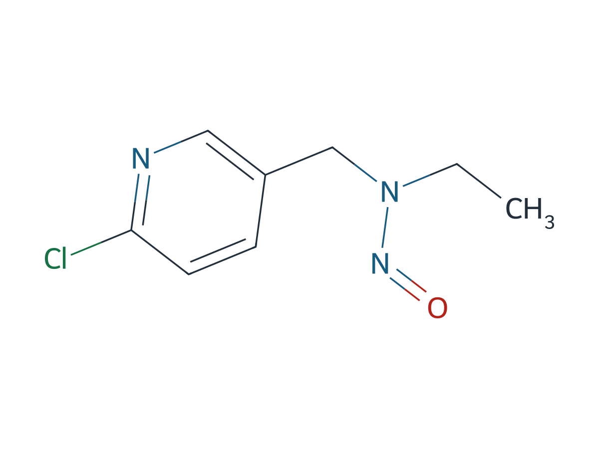 N-(6-chloro-3-pyridyl methyl) -N-ethyl-N-Nitroso-amine (Mixture of Isomers) chemical structure