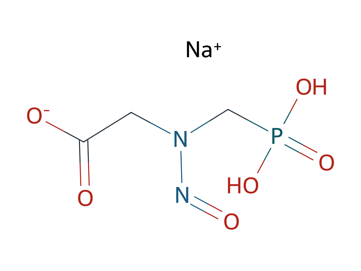 Glyphosate-N-Nitroso Mono Sodium Salt chemical structure