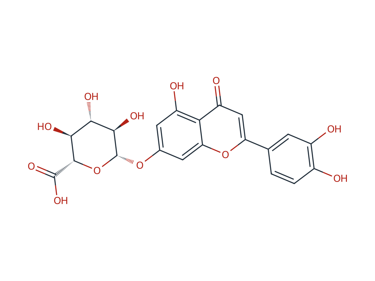 Luteolin-7-O-glucuronide chemical structure