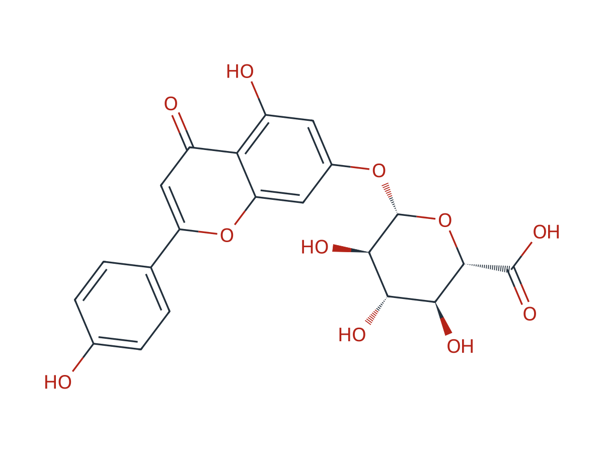 Apigenin 7-O-beta-D-glucuronide chemical structure