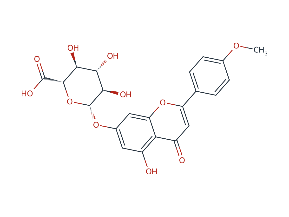 Acacetin7-O-glucuronide chemical structure