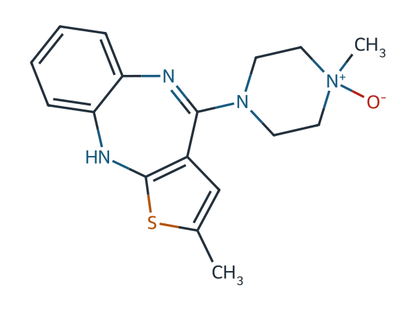 Olanzapine EP Impurity D (Olanzapine USP Related Compound C, Olanzapine N-Oxide (Piperazine N1-Oxide)) chemical structure