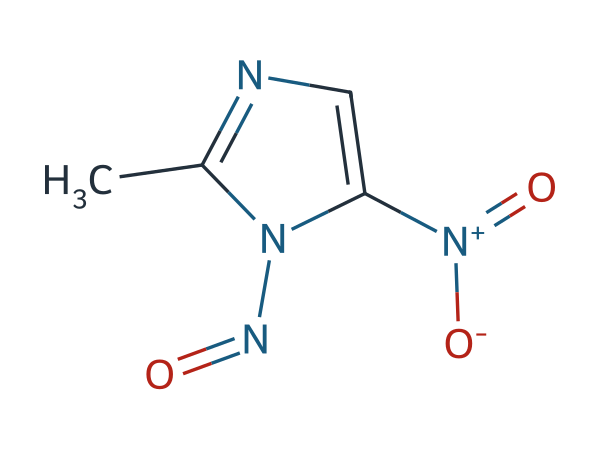 2-Methyl-5-nitro-1-nitroso-1H-imidazole chemical structure