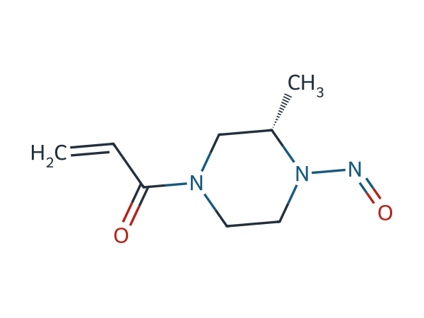 (S)-1-(3-methyl-4-nitrosopiperazin-1-yl)prop-2-en-1-one chemical structure