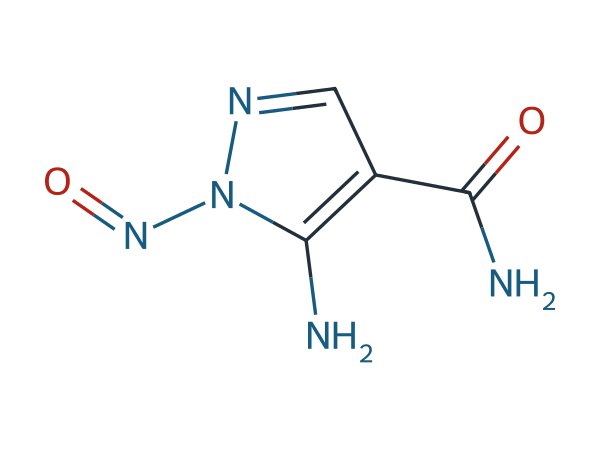 5-Amino-1-nitroso-1H-pyrazole-4-carboxamide chemical structure