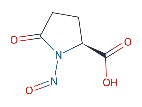 (S)-1-nitroso-5-oxopyrrolidine-2-carboxylic acid chemical structure