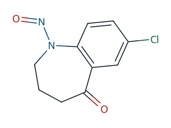 7-Chloro-1-nitroso-1,2,3,4-tetrahydro-5H-benzo[b]azepin-5-one chemical structure