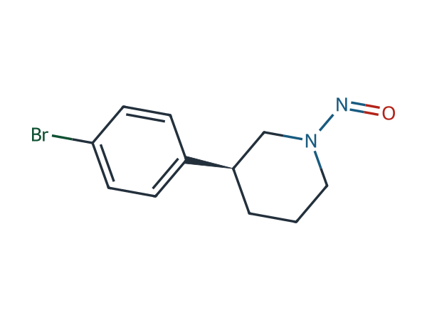 (S)-3-(4-bromophenyl)-1-nitrosopiperidine chemical structure