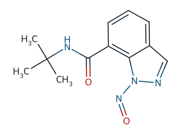 N-(tert-butyl)-1-nitroso-1H-indazole-7-carboxamide chemical structure