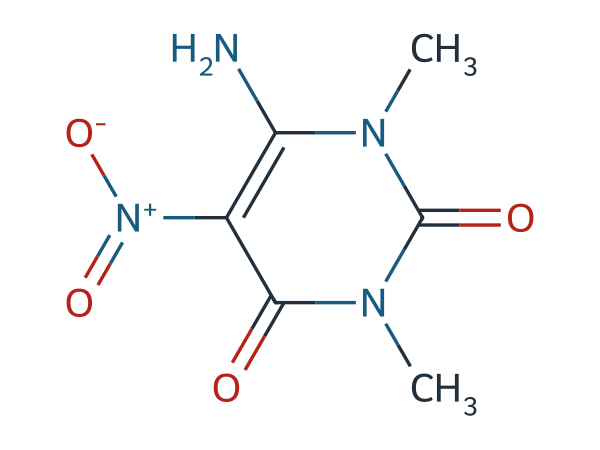 6-Amino-1,3-dimethyl-5-nitrosouracil chemical structure