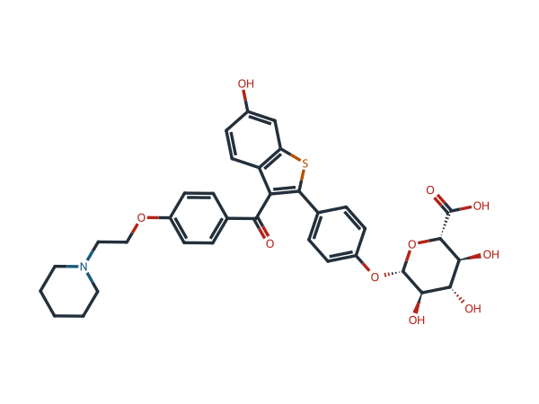 Raloxifene 4'-glucuronide chemical structure