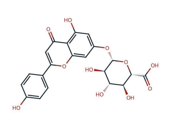 Apigenin 7-O-beta-D-glucuronide chemical structure
