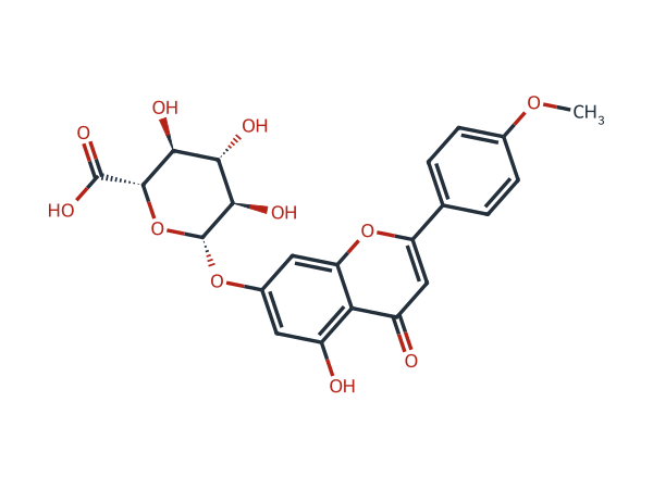 Acacetin7-O-glucuronide chemical structure